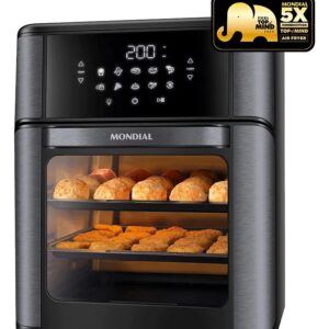 Fritadeira Elétrica AFON-12L-BG Forno Oven 12 Litros Preto Mondial