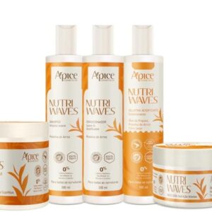 Apse Cosmetics, Kit Nutri Waves Completo Apse 5 itens